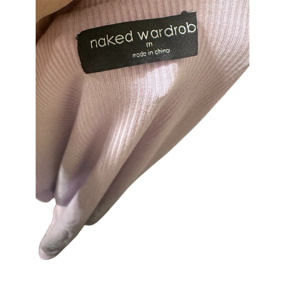 Naked Wardrobe Lavender Ribbed Dress - Picture 4 of 7